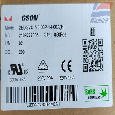 Het universele Pluggable Eindblok van de Stopschakelaar 2EDGK-5.0-08P-14-00A (h)
