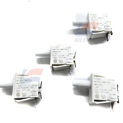 YJJ 1DM1 Microswitch Basis/Snelwerkende Schakelaar 10A 277VAC Zuiger Enkelpolig Wisselcontact